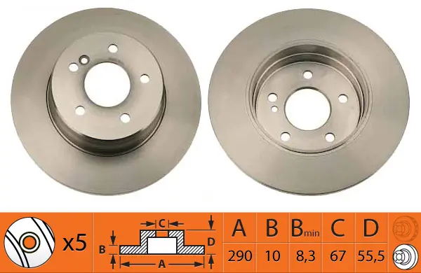 SB féktárcsa - BR31124 - TothCarparts