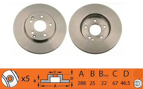 SB féktárcsa - BR31125T - TothCarparts