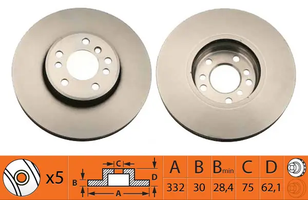 SB féktárcsa - BR32109T - TothCarparts