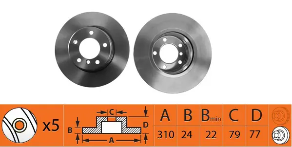 SB féktárcsa - BR32119T - TothCarparts