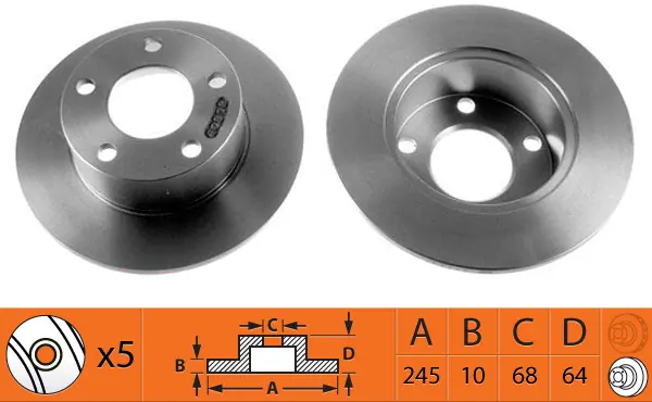 SB féktárcsa - BR33114 - TothCarparts