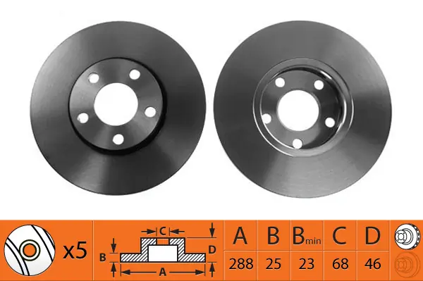 SB féktárcsa - BR33115T - TothCarparts