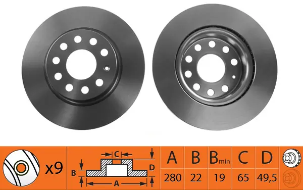 SB féktárcsa - BR33130T - TothCarparts