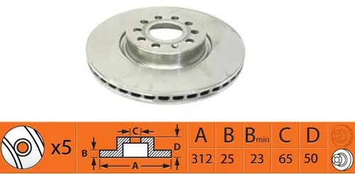 SB féktárcsa - BR33141T - TothCarparts