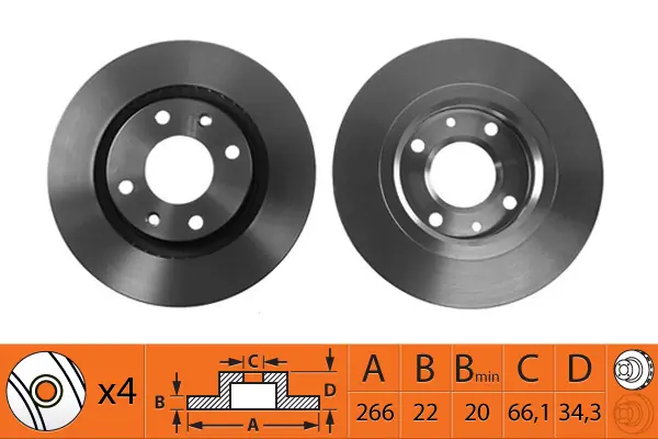 SB féktárcsa - BR42105T - TothCarparts
