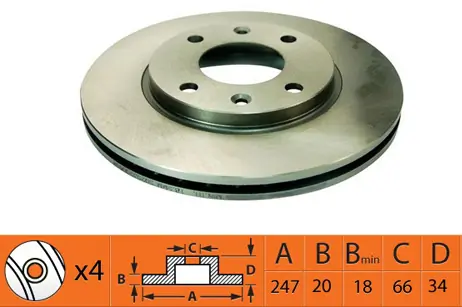 SB féktárcsa - BR42108T - TothCarparts
