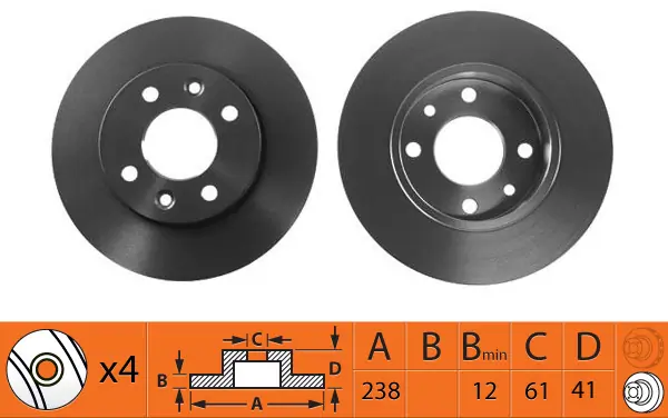 SB féktárcsa - BR43100 - TothCarparts