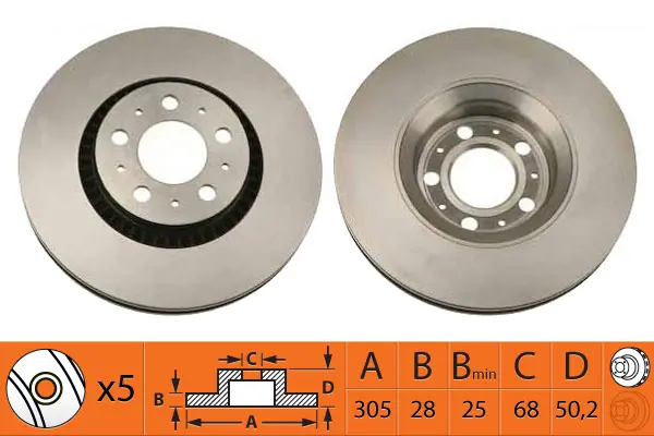 SB féktárcsa - BR45103T - TothCarparts