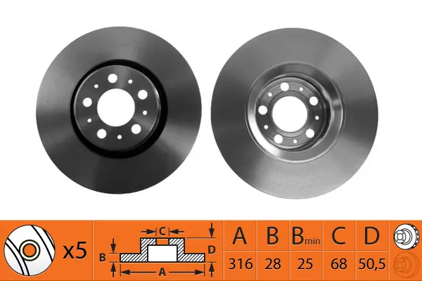 SB féktárcsa - BR45108T - TothCarparts