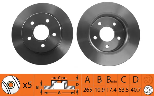SB féktárcsa - BR51111 - TothCarparts