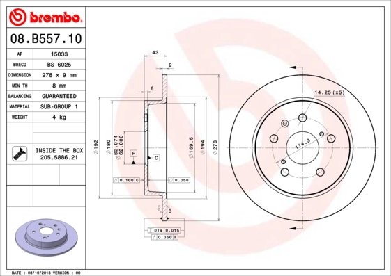 BRECO féktárcsa - BS 6025 - TothCarparts