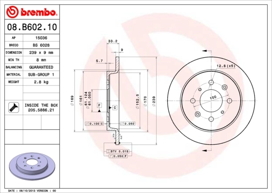 BRECO féktárcsa - BS 6028 - TothCarparts