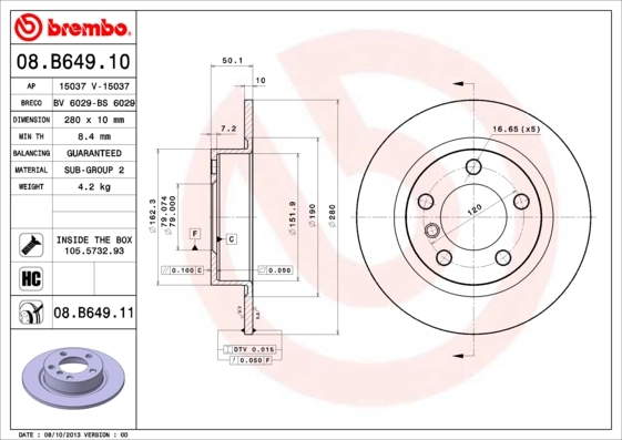 BRECO féktárcsa - BS 6029 - TothCarparts