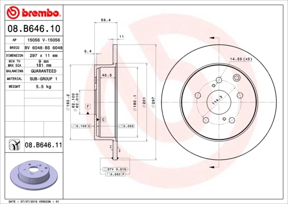 BRECO féktárcsa - BS 6048 - TothCarparts