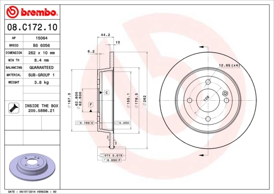 BRECO féktárcsa - BS 6056 - TothCarparts