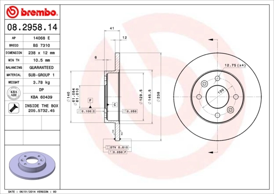 BRECO féktárcsa - BS 7310 - TothCarparts
