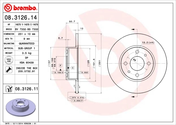 BRECO féktárcsa - BS 7332 - TothCarparts