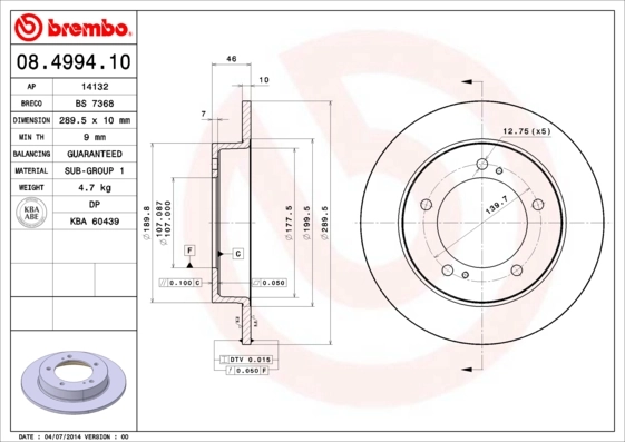 BRECO féktárcsa - BS 7368 - TothCarparts