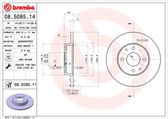 BRECO féktárcsa - BS 7376 - TothCarparts