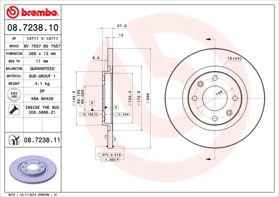 BRECO féktárcsa - BS 7557 - TothCarparts