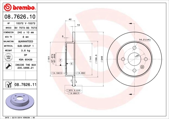BRECO féktárcsa - BS 7573 - TothCarparts