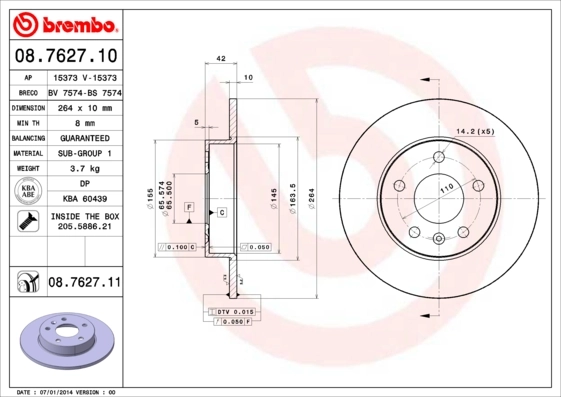 BRECO féktárcsa - BS 7574 - TothCarparts
