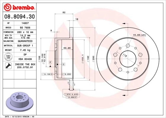 BRECO féktárcsa - BS 7606 - TothCarparts