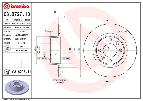 BRECO féktárcsa - BS 7619 - TothCarparts