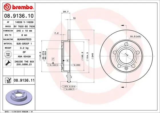 BRECO féktárcsa - BS 7630 - TothCarparts