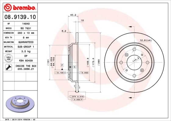 BRECO féktárcsa - BS 7631 - TothCarparts