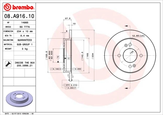 BRECO féktárcsa - BS 7776 - TothCarparts