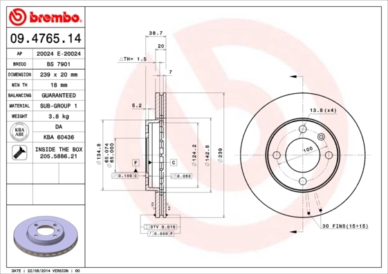 BRECO féktárcsa - BS 7901 - TothCarparts