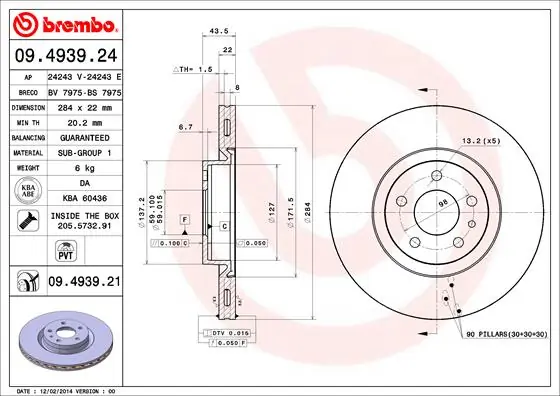 BRECO féktárcsa - BS 7975 - TothCarparts