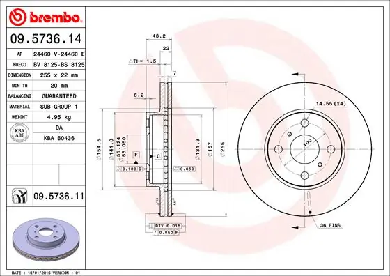 BRECO féktárcsa - BS 8125 - TothCarparts