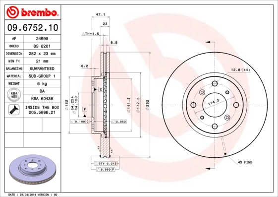BRECO féktárcsa - BS 8201 - TothCarparts