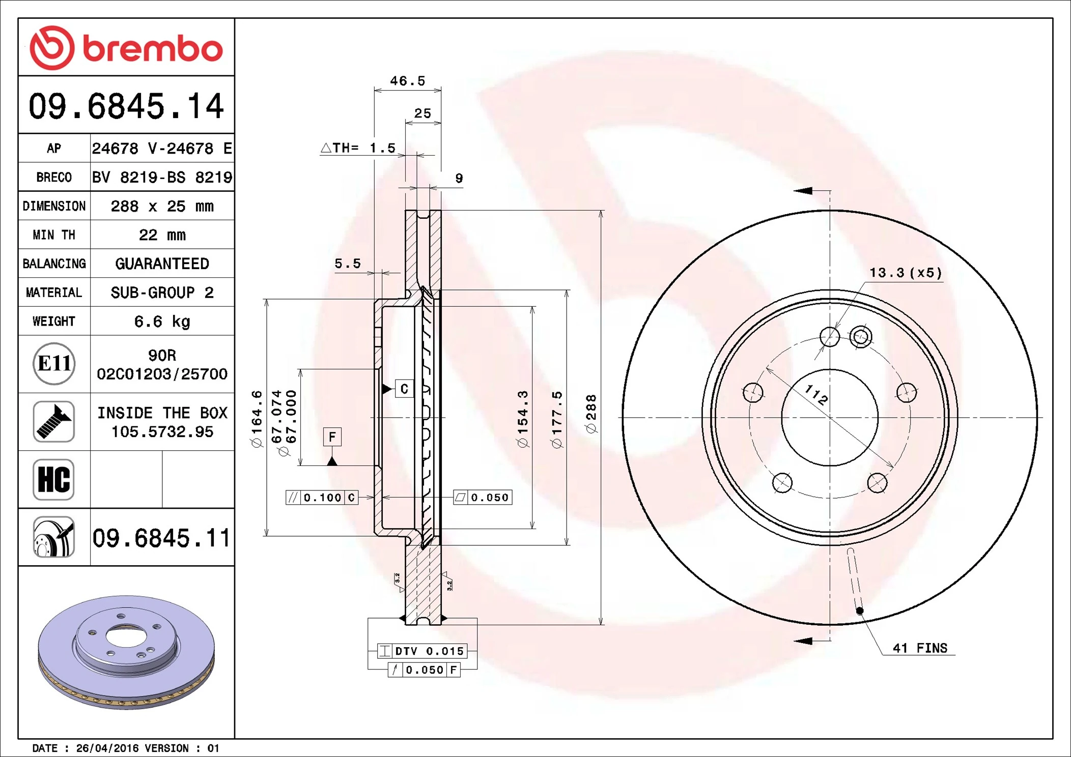 BRECO féktárcsa - BS 8219 - TothCarparts