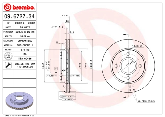 BRECO féktárcsa - BS 8277 - TothCarparts