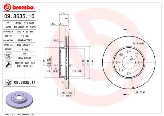 BRECO féktárcsa - BS 8405 - TothCarparts