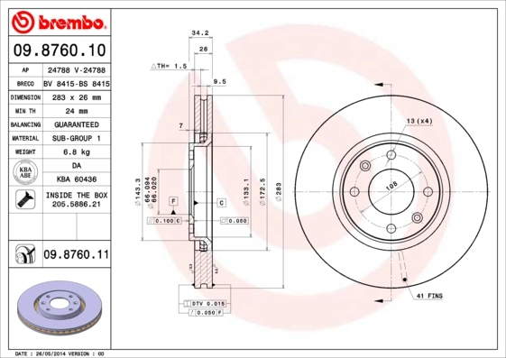 BRECO féktárcsa - BS 8415 - TothCarparts