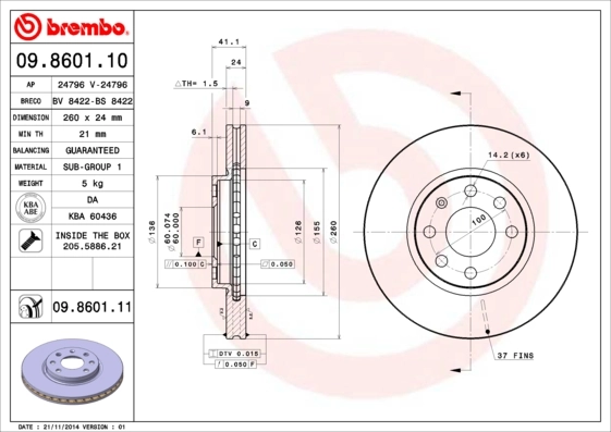 BRECO féktárcsa - BS 8422 - TothCarparts