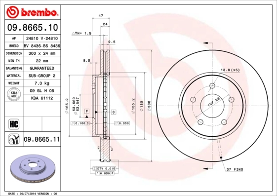 BRECO féktárcsa - BS 8436 - TothCarparts