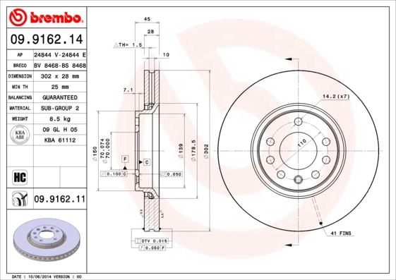 BRECO féktárcsa - BS 8468 - TothCarparts