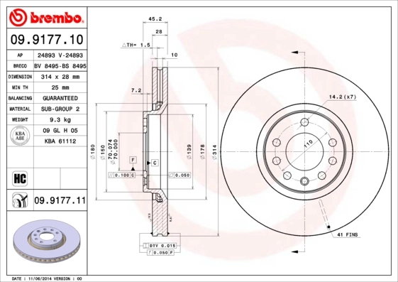 BRECO féktárcsa - BS 8495 - TothCarparts