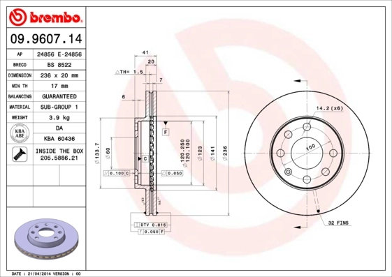 BRECO féktárcsa - BS 8522 - TothCarparts