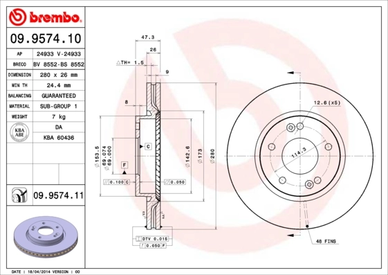BRECO féktárcsa - BS 8552 - TothCarparts