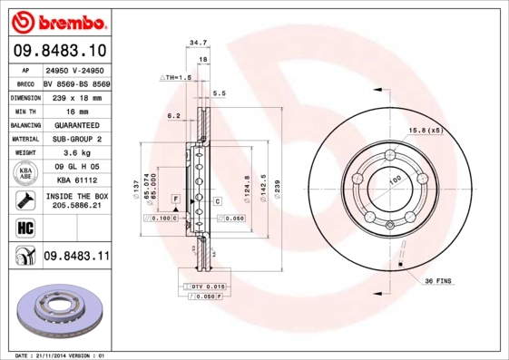 BRECO féktárcsa - BS 8569 - TothCarparts