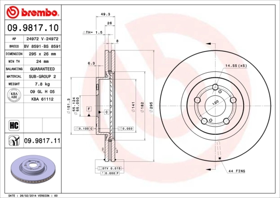 BRECO féktárcsa - BS 8591 - TothCarparts
