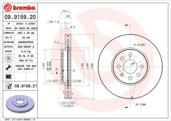 BRECO féktárcsa - BS 8602 - TothCarparts