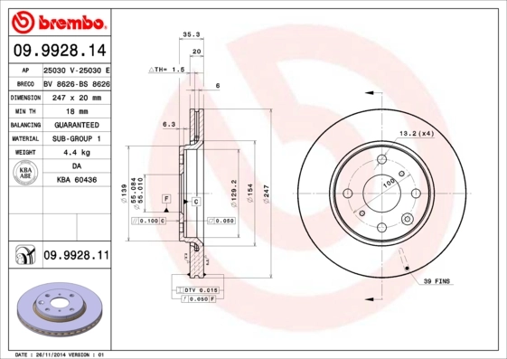 BRECO féktárcsa - BS 8626 - TothCarparts