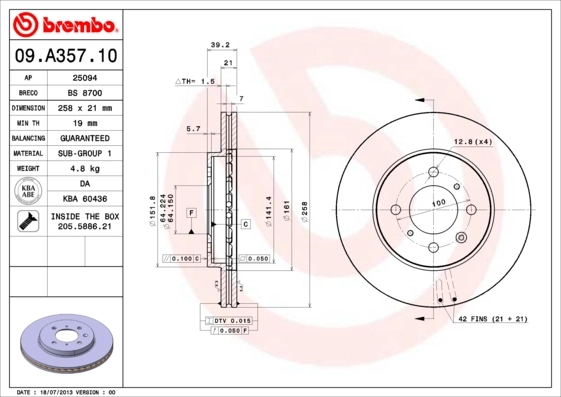BRECO féktárcsa - BS 8700 - TothCarparts